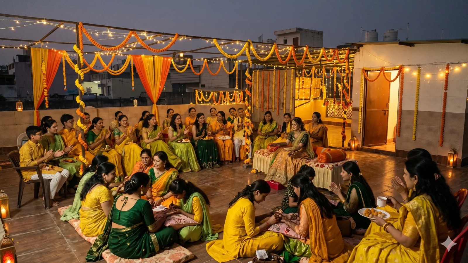 Celebration on the terrace